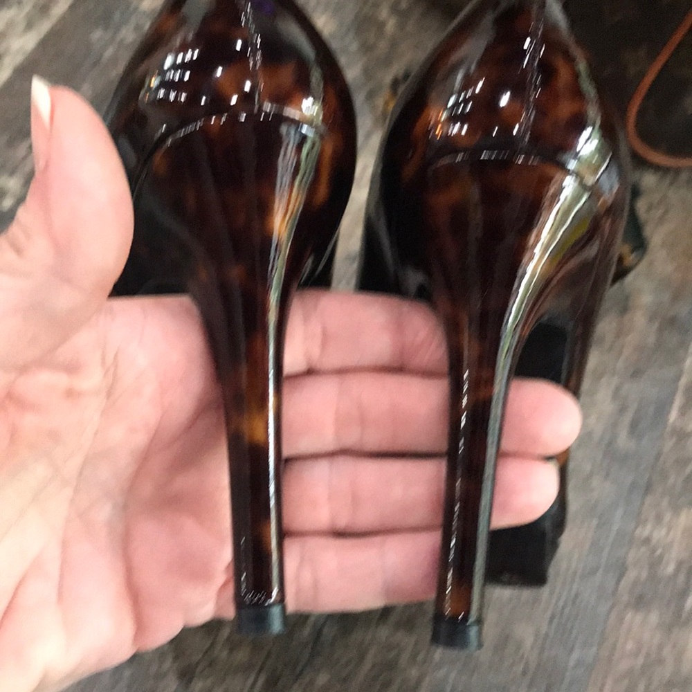 Stuart Weitzman Tortoise Shell Leopard Print Heels - image 4